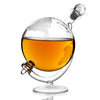 CARAFE WHISKY GLOBE AVEC SUPPORT EN VERRE - Carafe Whisky