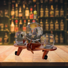 CARAFE WHISKY GLOBE AVEC SUPPORT EN FORME D'AVION - Carafe Whisky